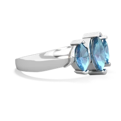 Sapphire Three Peeks 14K White Gold ring R2433