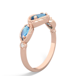 Lab Pink Sapphire Milgrain Marquise 14K Rose Gold ring R5700