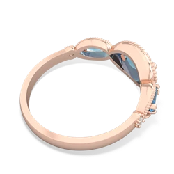 Smoky Quartz Milgrain Marquise 14K Rose Gold ring R5700