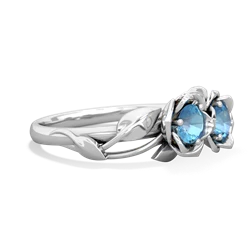 Blue Topaz Rose Garden 14K White Gold ring R5510