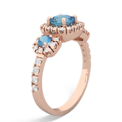 White Topaz Regal Halo 14K Rose Gold ring R5350