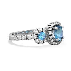 Opal Regal Halo 14K White Gold ring R5350