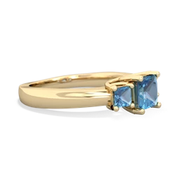 Sapphire Three Stone Trellis 14K Yellow Gold ring R4015