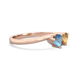 Blue Topaz Sweethearts 14K Rose Gold ring R5260