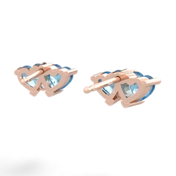 Blue Topaz Sweethearts 14K Rose Gold earrings E5260