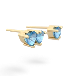 Blue Topaz Sweethearts 14K Yellow Gold earrings E5260