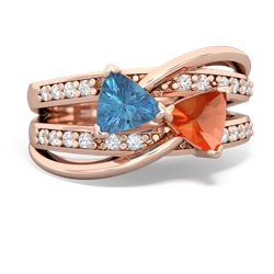 Blue Topaz Bowtie 14K Rose Gold ring R2360