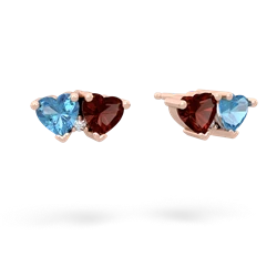 Blue Topaz Sweethearts 14K Rose Gold earrings E5260