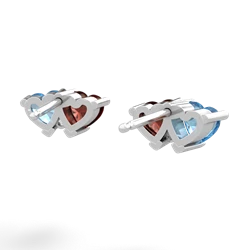 Blue Topaz Sweethearts 14K White Gold earrings E5260