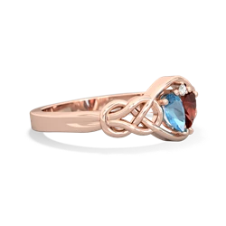 Blue Topaz Celtic Love Knot 14K Rose Gold ring R5420