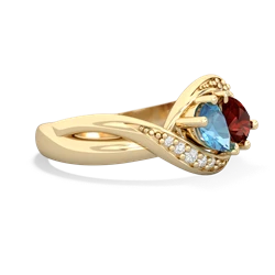 Blue Topaz Summer Winds 14K Yellow Gold ring R5342