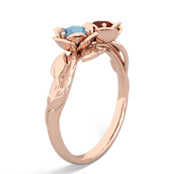 Blue Topaz Rose Garden 14K Rose Gold ring R5510