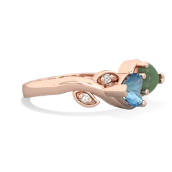 Blue Topaz Floral Elegance 14K Rose Gold ring R5790