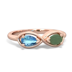 Blue Topaz Infinity 14K Rose Gold ring R5050