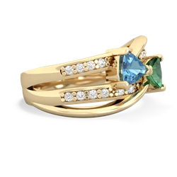 Blue Topaz Bowtie 14K Yellow Gold ring R2360