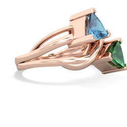 Blue Topaz Split Band Swirl 14K Rose Gold ring R2341