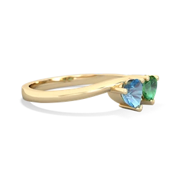 Blue Topaz Sweethearts 14K Yellow Gold ring R5260