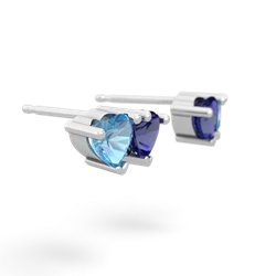 Blue Topaz Sweethearts 14K White Gold earrings E5260