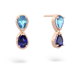 Blue Topaz Infinity 14K Rose Gold earrings E5050