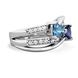 Blue Topaz Bowtie 14K White Gold ring R2360