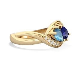 Blue Topaz Summer Winds 14K Yellow Gold ring R5342