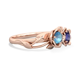 Blue Topaz Rose Garden 14K Rose Gold ring R5510