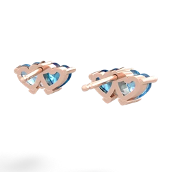 Blue Topaz Sweethearts 14K Rose Gold earrings E5260