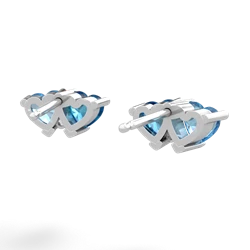 Blue Topaz Sweethearts 14K White Gold earrings E5260