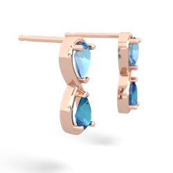 Blue Topaz Infinity 14K Rose Gold earrings E5050