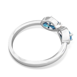 Blue Topaz Infinity 14K White Gold ring R5050