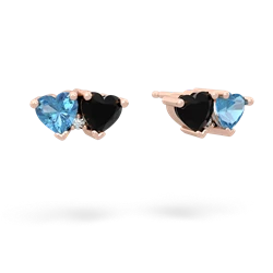 Blue Topaz Sweethearts 14K Rose Gold earrings E5260