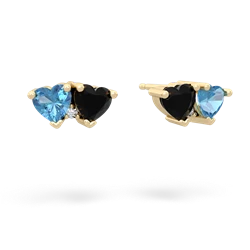 Blue Topaz Sweethearts 14K Yellow Gold earrings E5260