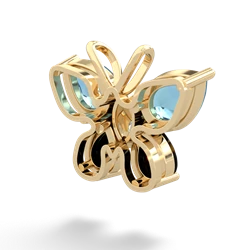 Blue Topaz Butterfly 14K Yellow Gold pendant P2215