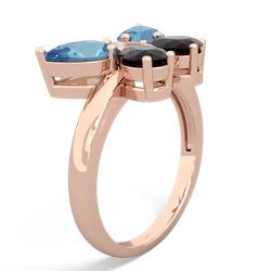 Blue Topaz Butterfly 14K Rose Gold ring R2215