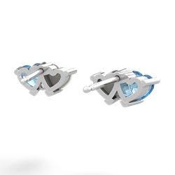 Blue Topaz Sweethearts 14K White Gold earrings E5260