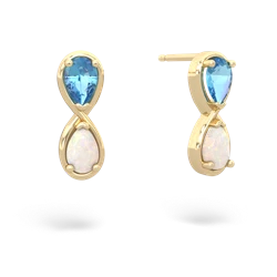 Blue Topaz Infinity 14K Yellow Gold earrings E5050