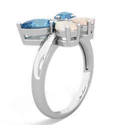 Blue Topaz Butterfly 14K White Gold ring R2215