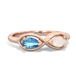 Blue Topaz Infinity 14K Rose Gold ring R5050