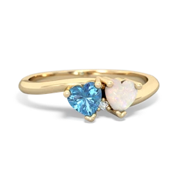 Blue Topaz Sweethearts 14K Yellow Gold ring R5260