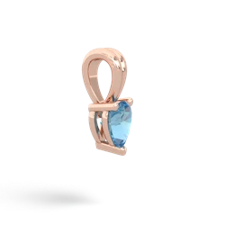 Blue Topaz 5Mm Heart Solitaire 14K Rose Gold pendant P1861