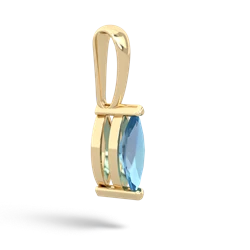 Blue Topaz 8X4 Marquise 14K Yellow Gold pendant P1701