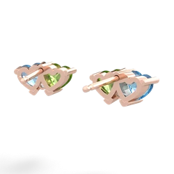 Blue Topaz Sweethearts 14K Rose Gold earrings E5260