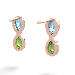 Blue Topaz Infinity 14K Rose Gold earrings E5050