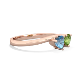 Blue Topaz Sweethearts 14K Rose Gold ring R5260