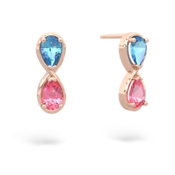 Blue Topaz Infinity 14K Rose Gold earrings E5050