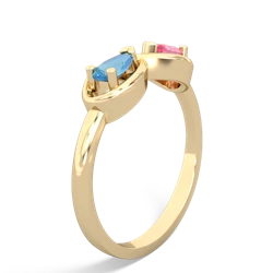 Blue Topaz Infinity 14K Yellow Gold ring R5050