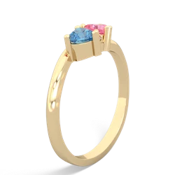 Blue Topaz Sweethearts 14K Yellow Gold ring R5260