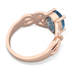 Blue Topaz Celtic Knot Cocktail 14K Rose Gold ring R2377