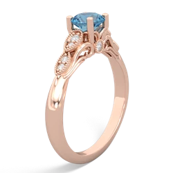 Blue Topaz Antique Elegance 14K Rose Gold ring R3100