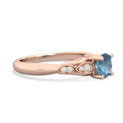 Blue Topaz Antique Elegance 14K Rose Gold ring R3100